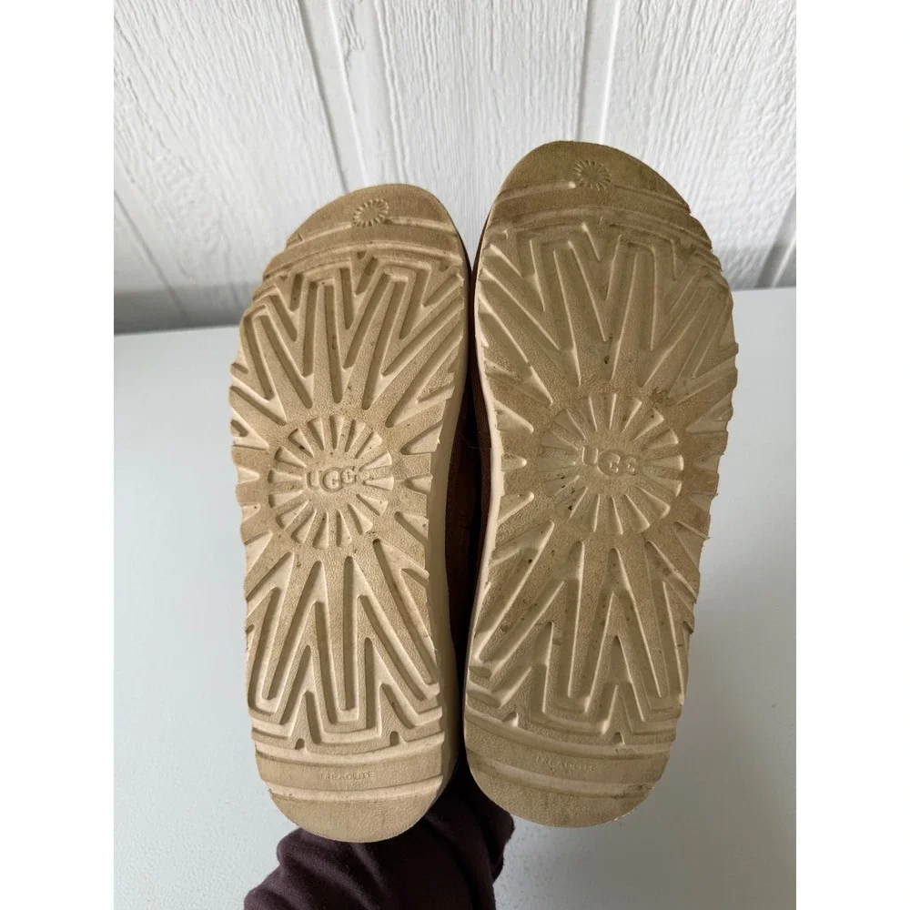 UGG Slip-On Corduroy Loafers Chestnut Brown Mens 8 Cozy Cabincore